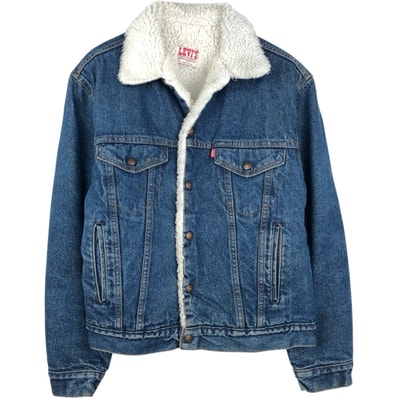古着 80~90年代 リーバイス Levi's 70602-0216 中綿入り デニムボアジャケット USA製 メンズL相当 ヴィンテージ/eaa645717
