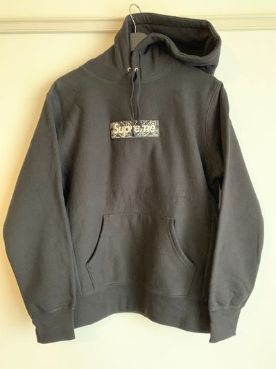 Supreme Bandana Box Logo Hooded Sweatshirt "Black"