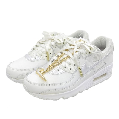 ナイキ 新品同様 ウィメンズ エア マックス 90 Swoosh Chain レディース サミットホワイト/ダークビートルート 23cm DC1161-100 23