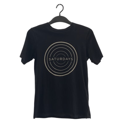 SATURDAYS SURF NYC サタデーズサーフニューヨーク ブラック 黒 コットン Tシャツ 505251 【中古】