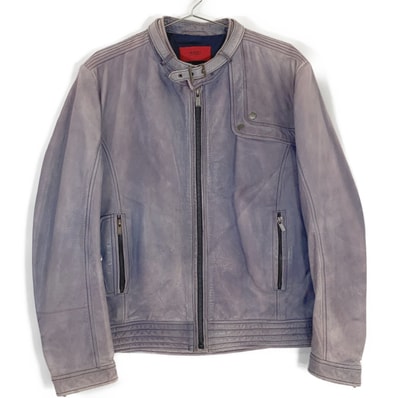 ヒューゴボス ブルーグラデーション カーフスキン シングルライダース S