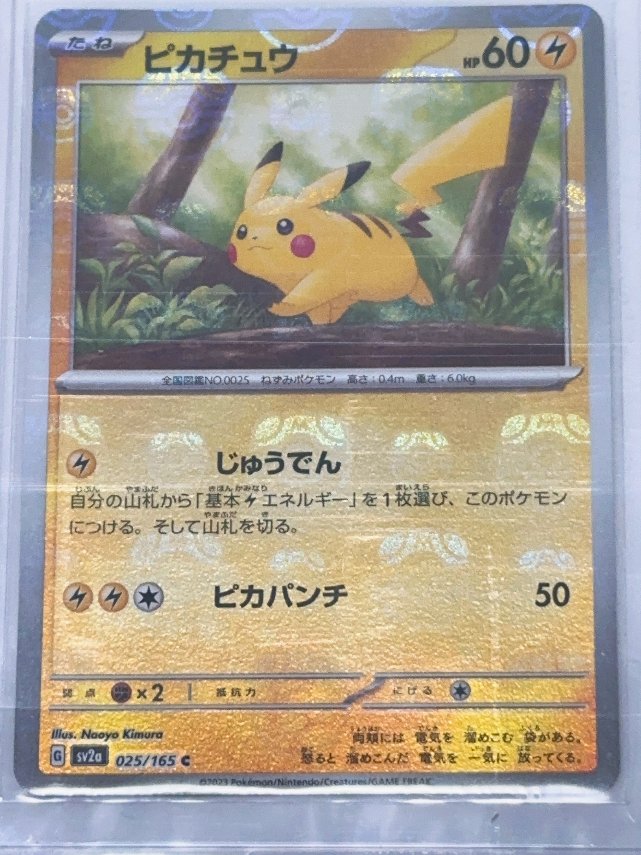 ピカチュウ C: マスターボールミラー (マスボピカチュウ) [SV2a 025/165](強化拡張パック「ポケモンカード151」)