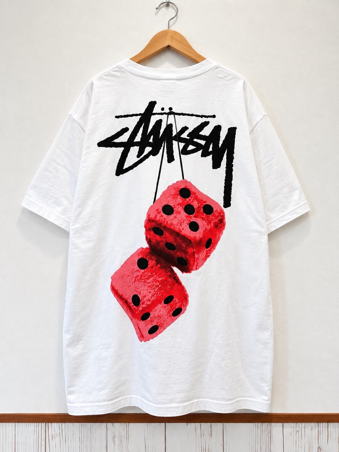 Stussy Fuzzy Dice Tee "White"