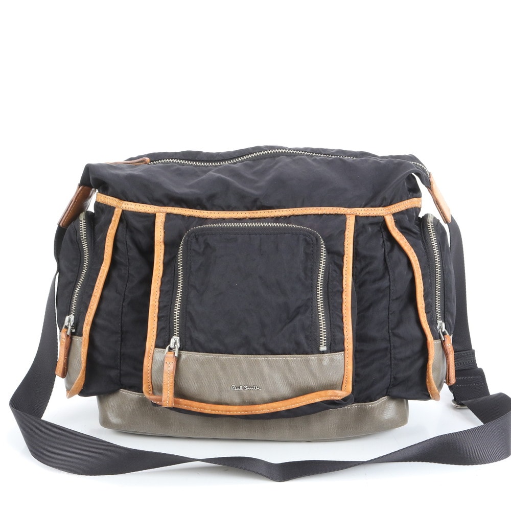 ■美品 ポールスミス ショルダーバッグ レザー×ナイロン