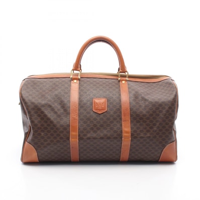 セリーヌ CELINE マダカム ボストンバッグ バッグ PVCコーティングキャンバス レザー レディース ブラウン系 【中古】