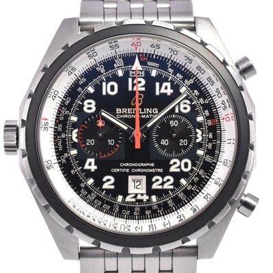 ブライトリング BREITLING A22360 クロノマチック 世界1000本限定 ブラック 自動巻き メンズ 良品 箱・保証書付き 腕時計 J#148124