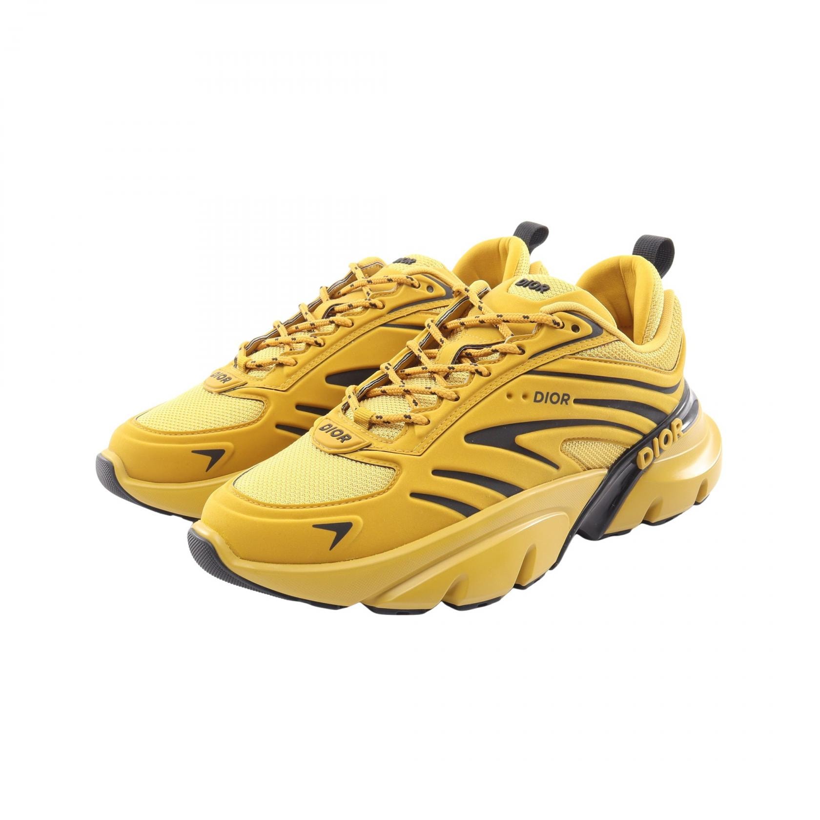 ディオール Dior B44 ブレード スニーカー 靴 ファブリック / ラバー メンズ イエロー系 / ブラック系 【中古】