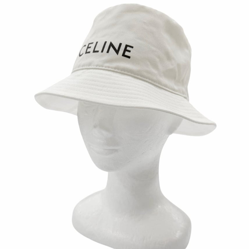A (未使用に近い)】極美品 セリーヌ ハット ホワイト メンズ L A (未使用に近い)】極美品 セリーヌ ハット ホワイト メンズ L