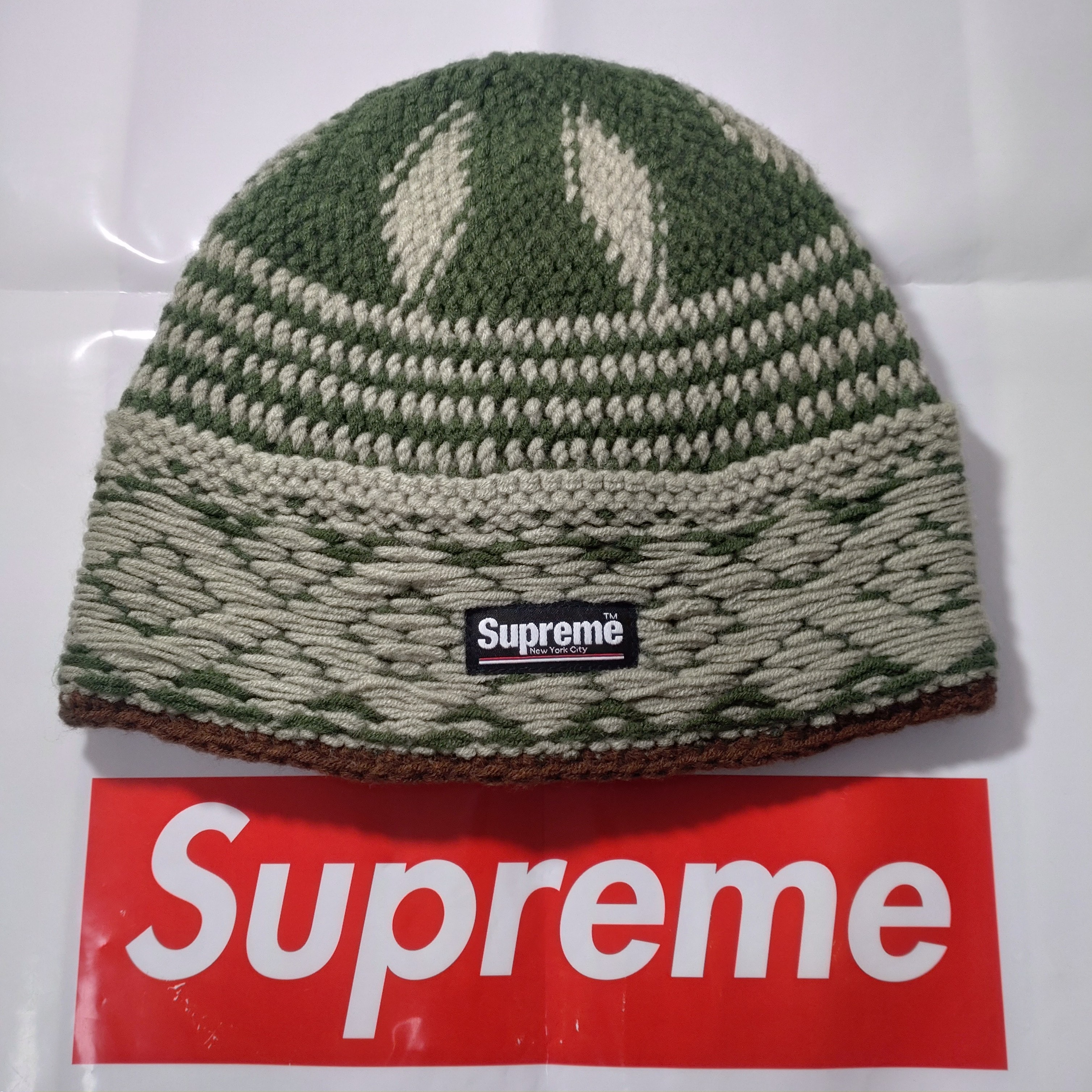 Supreme Diamond Beanie "Olive"