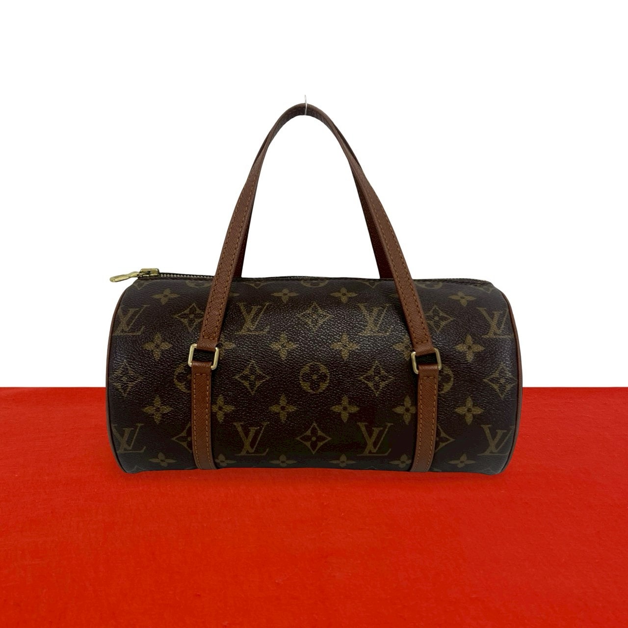 LOUIS VUITTON ルイヴィトン パピヨン モノグラム レザー PVC ハンドバッグ ブラウン
 13913