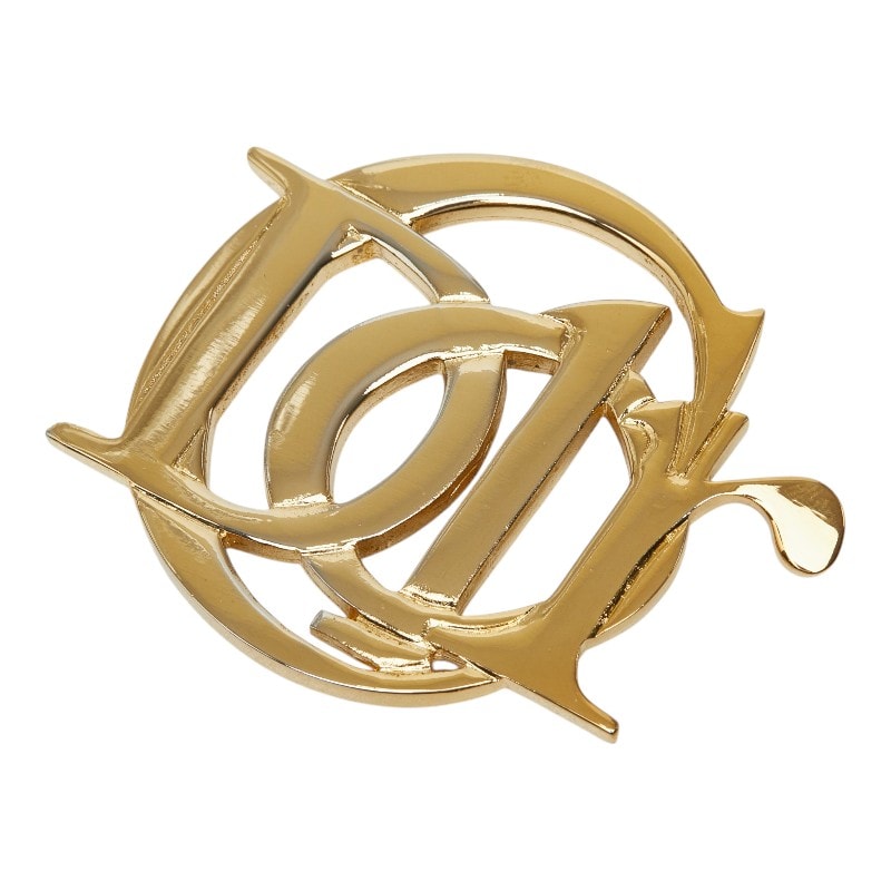 ディオール ロゴ ブローチ ゴールド メッキ レディース Dior 【中古】