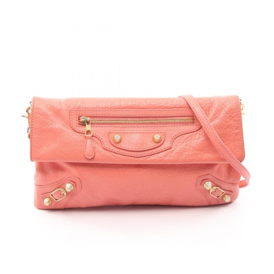 バレンシアガ BALENCIAGA ジャイアントエンベロープ 2WAY セカンドバッグ クラッチバッグ バッグ レザー レディース オレンジ系 【中古】