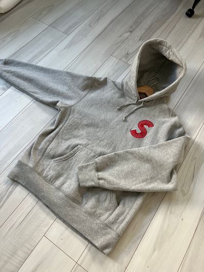 Supreme S Logo Hooded Sweatshirt "Heather Grey" (20FW)