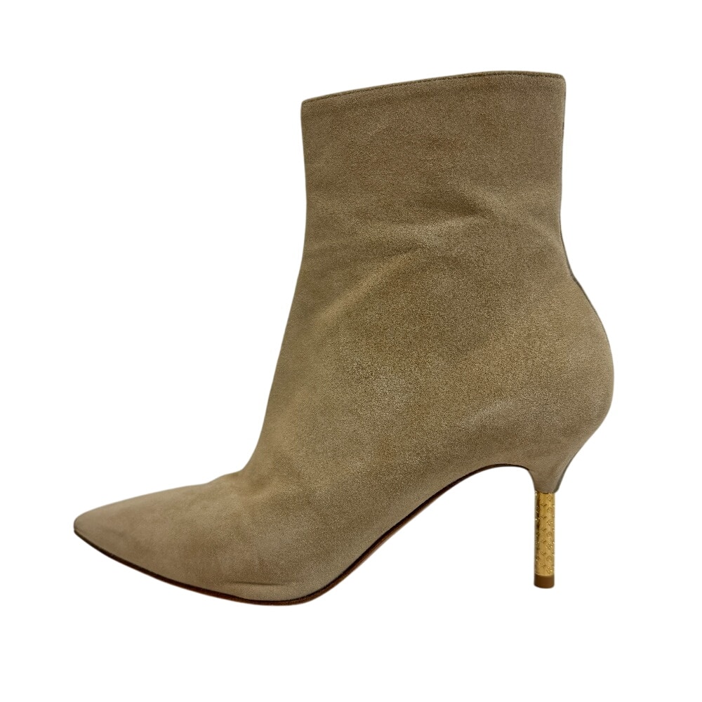 ルイヴィトン LOUIS VUITTON ブーツ モノグラムヒール アルティメートライン アンクルブーツ ベージュ