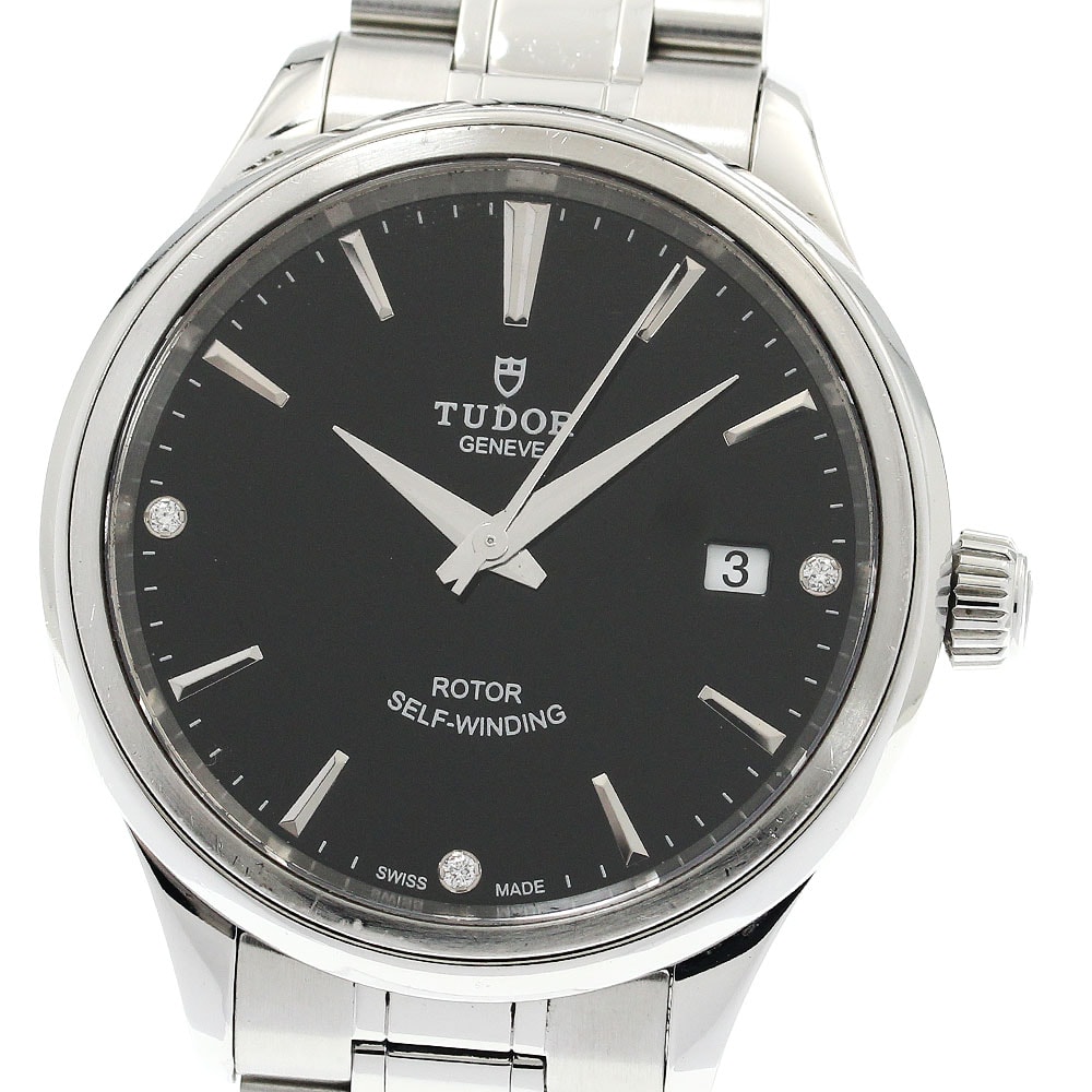 ★保 チュードル スタイル 3Pダイヤ 12500 自動巻き メンズ 【中古】