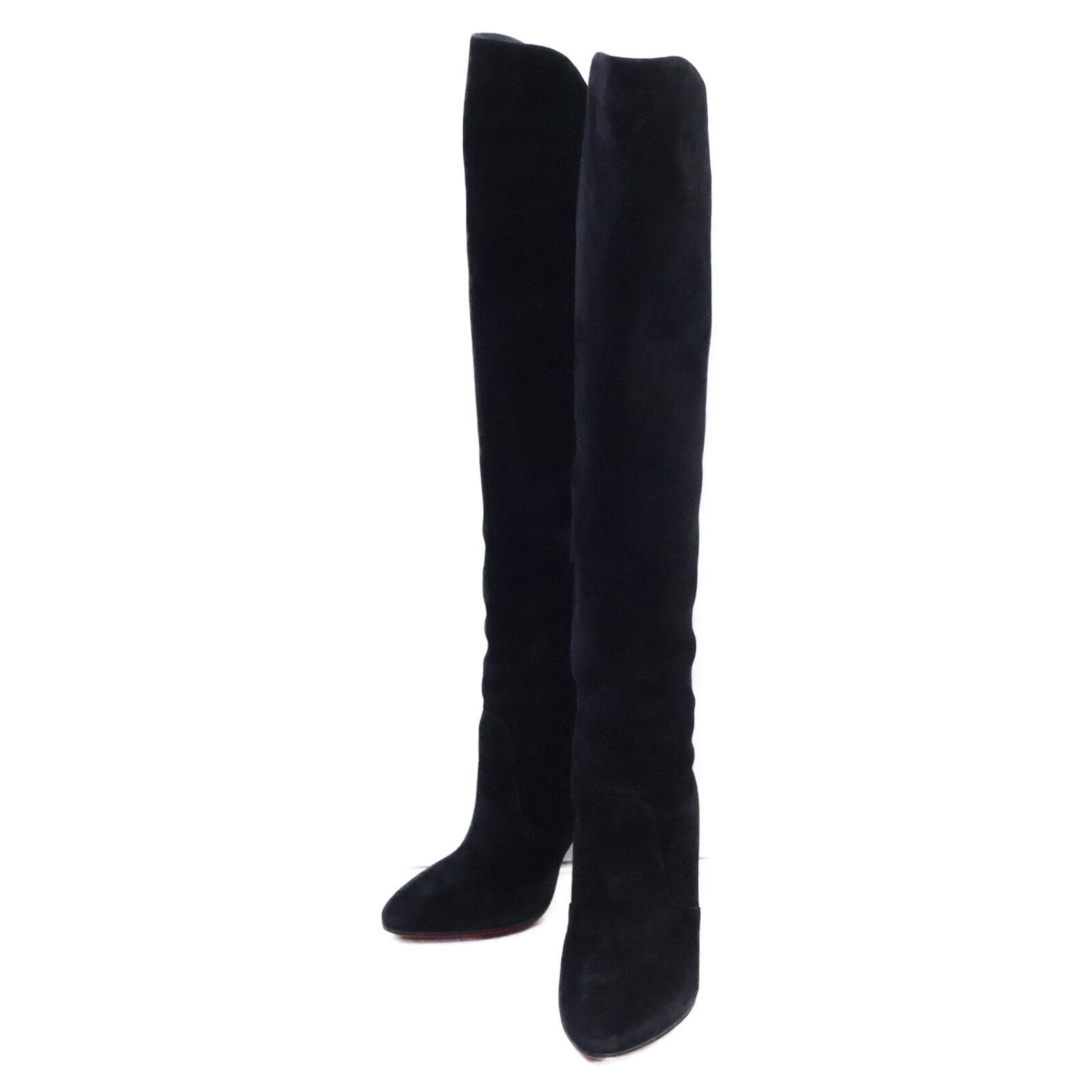 クリスチャンルブタン 3201081 ブラック Eleonor Botta 100 Arabica OTK Knee HighHeelBoot 38