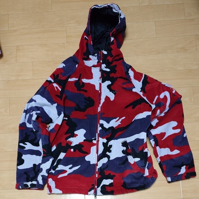 Supreme / Nike Arc Corduroy Hooded Jacket "Red Camo"