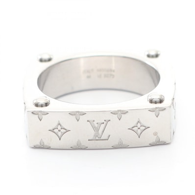 ルイ・ヴィトン LOUIS VUITTON モノグラムボールド リング・指輪 ジュエリー ステンレススチール シルバー メンズ シルバー系 M00694 【中古】