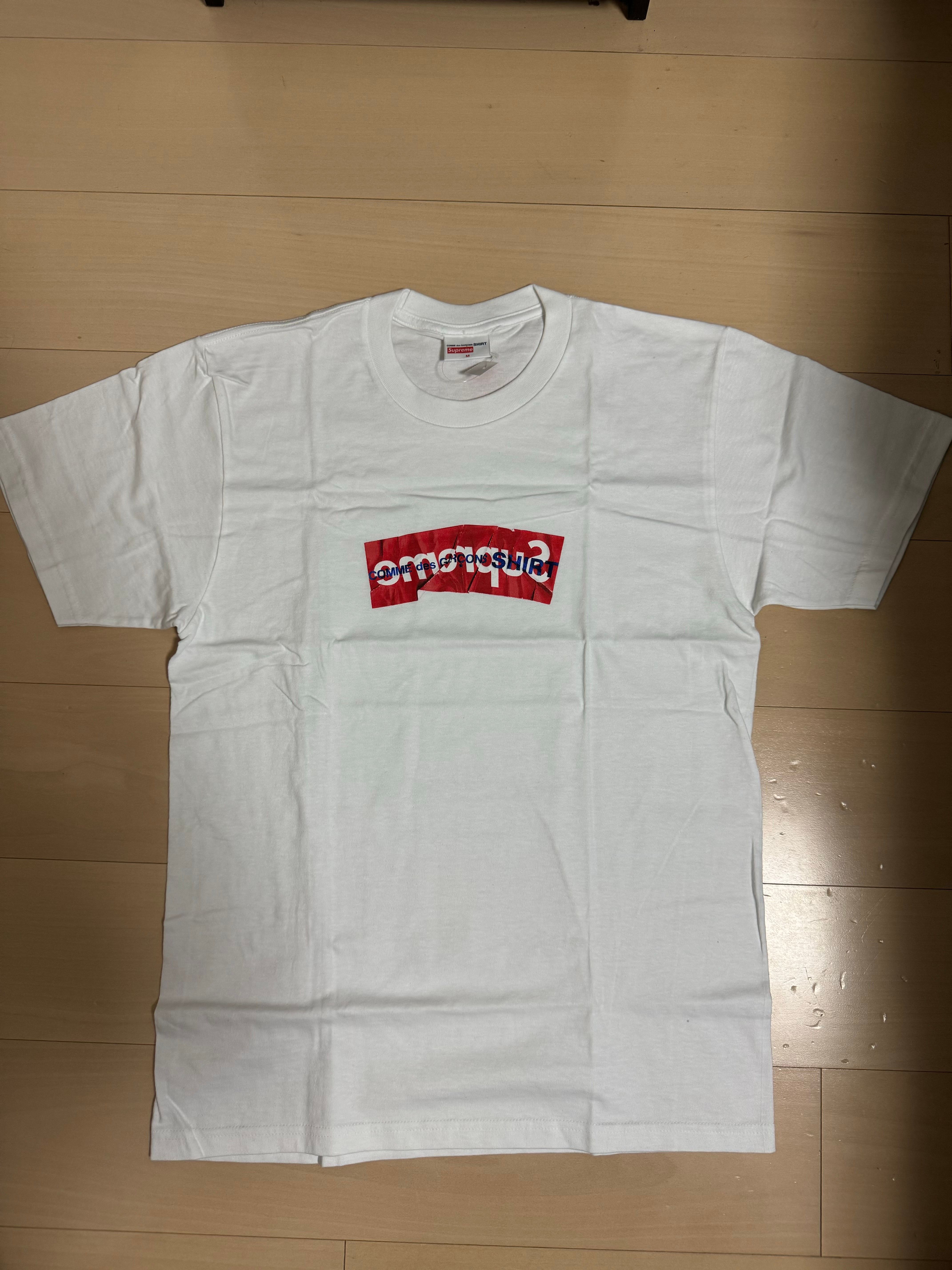 シュプリーム 2017 コムデギャルソン シャツ ボックス ロゴ Tシャツ "ホワイト"