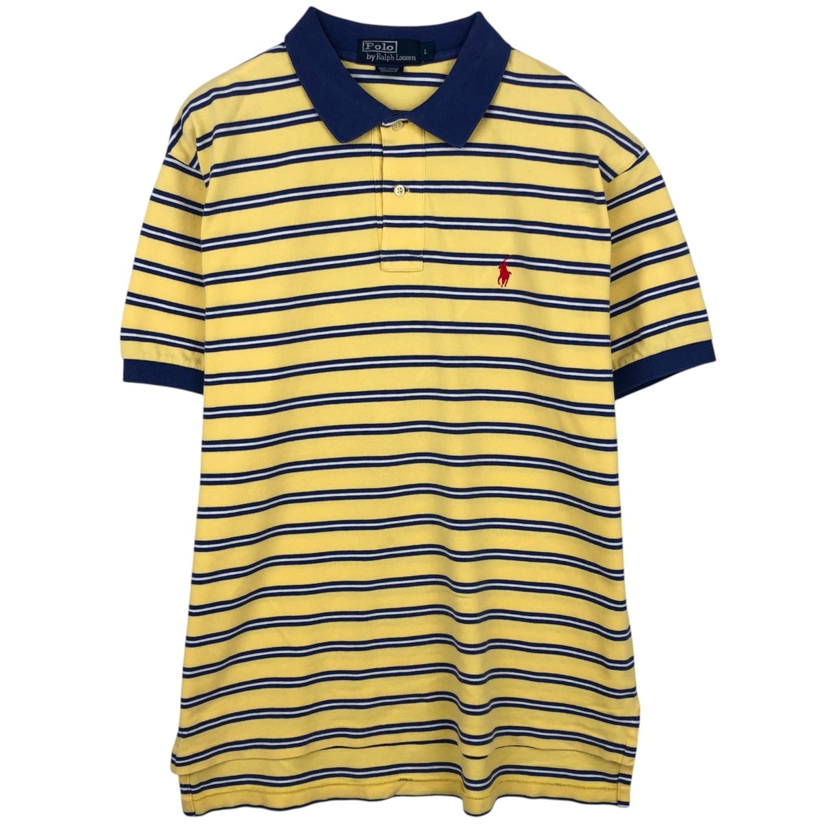 古着 ラルフローレン Ralph Lauren POLO by Ralph Lauren 半袖 ボーダー ポロシャツ メンズL相当/eaa635184
