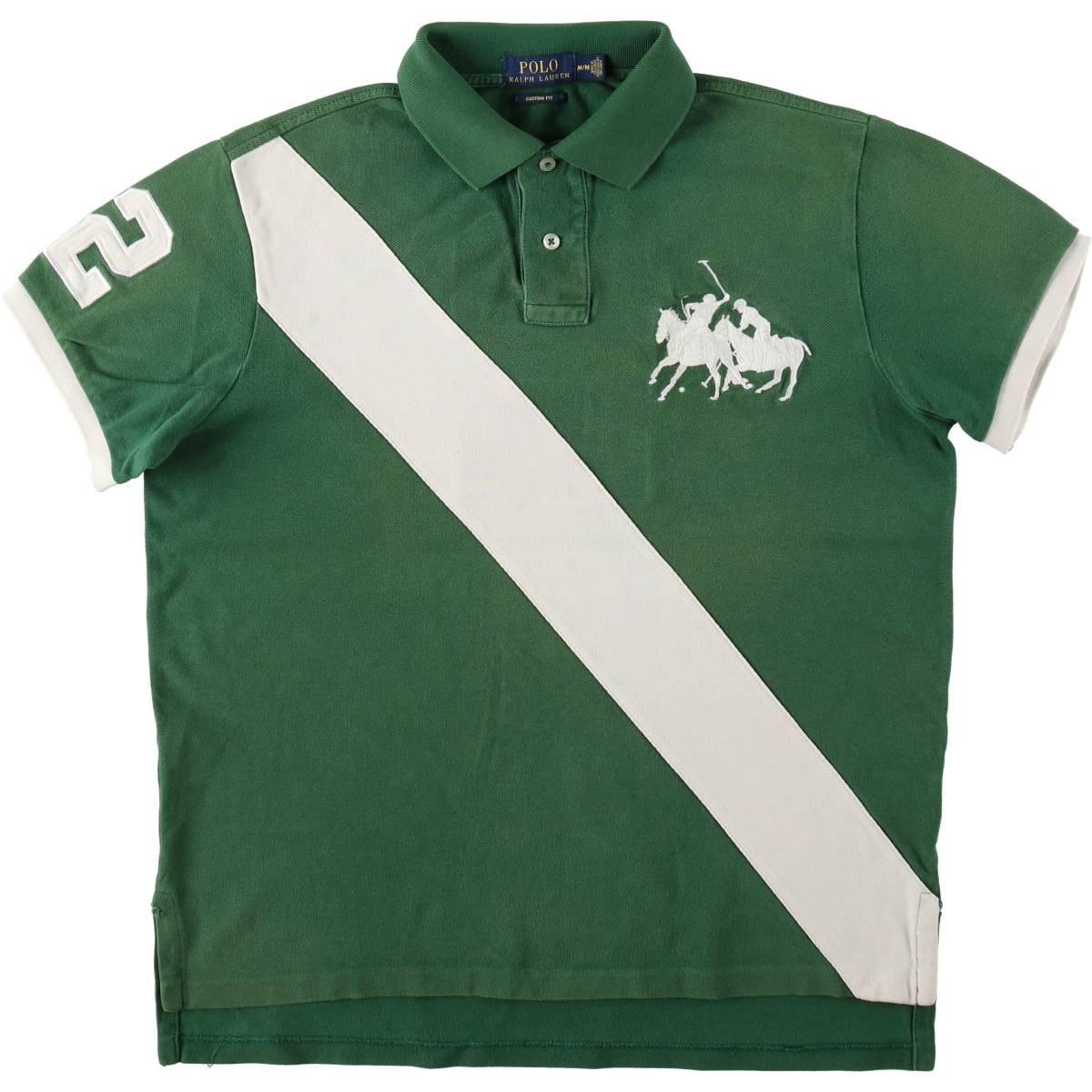古着 ラルフローレン Ralph Lauren POLO RALPH LAUREN CUSTOM FIT 半袖 ポロシャツ メンズM相当/eaa657682
