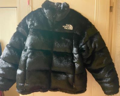 Supreme x The North Face Faux Fur Nuptse Jacket "Black"