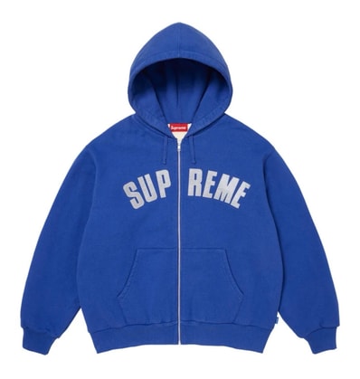 Supreme Arc Thermal Lined Zip Up Hooded Sweatshirt "Royal"