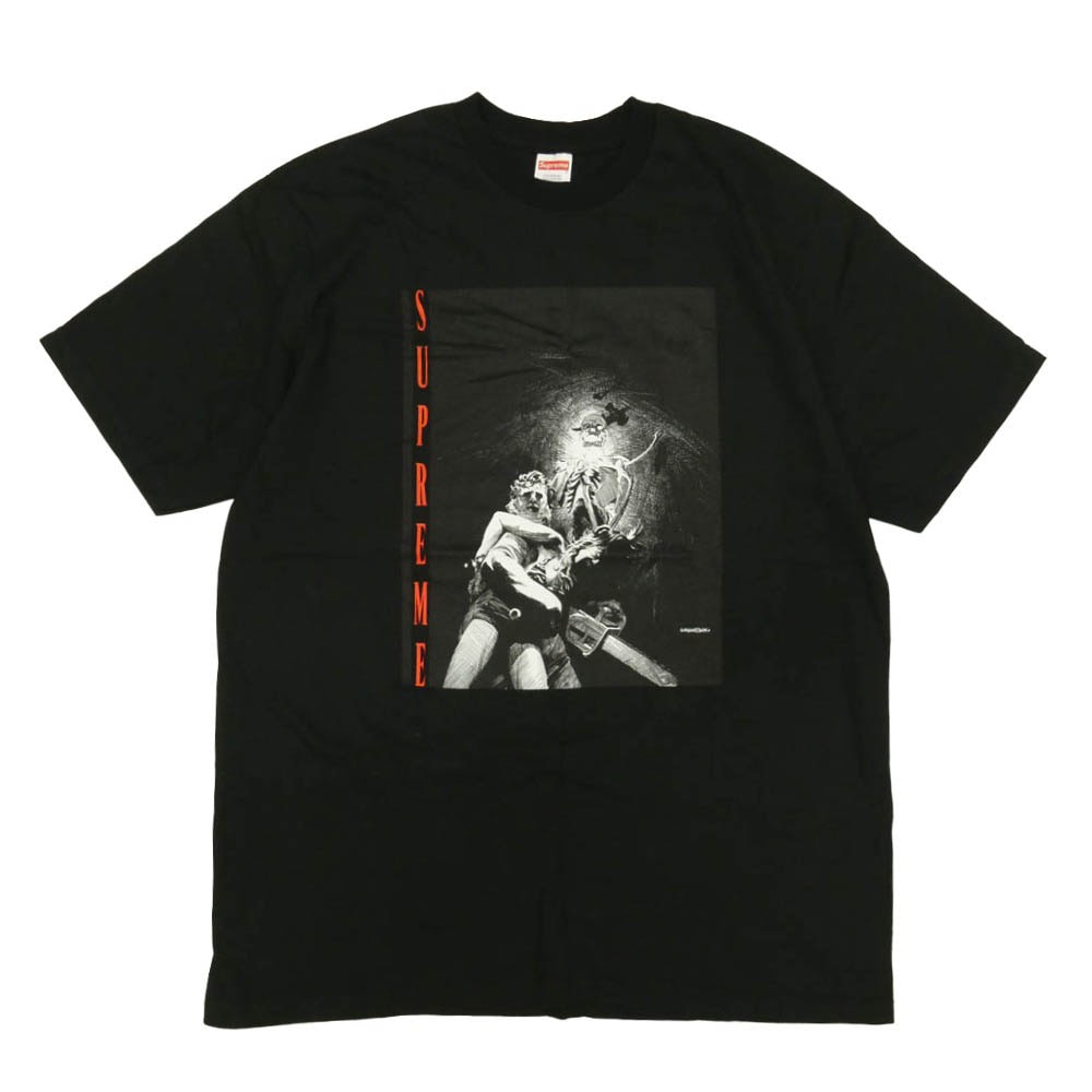 Supreme シュプリーム 17AW Horror Tee ホラー グラフィック プリント 半袖 Tシャツ ブラック系 L【極上美品】【中古】