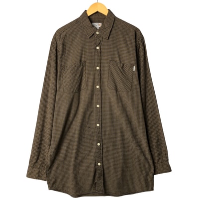 古着 カーハート Carhartt 長袖 ワークシャツ メンズL相当/eaa575213