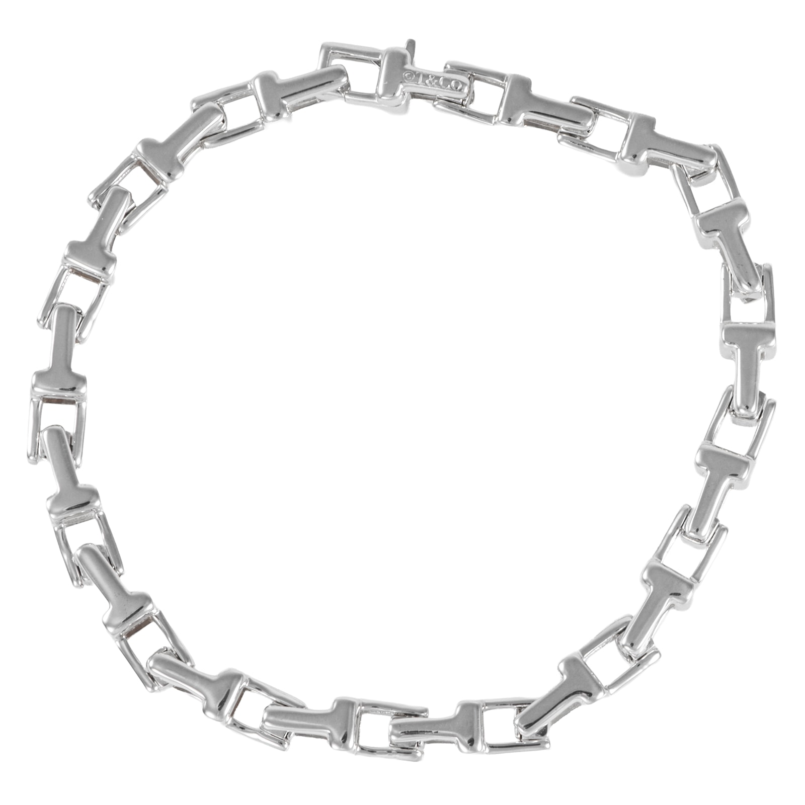 TIFFANY&Co. ティファニー ティファニーT ナロー チェーン ブレスレット スターリングシルバー シルバー【中古】