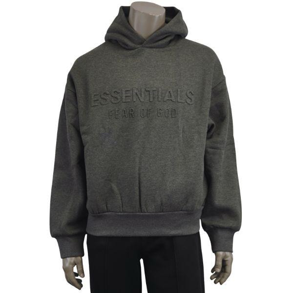 FEAR OF GOD ESSENTIALS Embossed Essentials Classic Hoodie "Charcoal Heather"