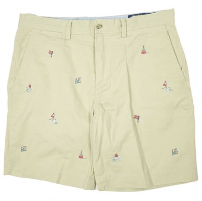 POLO RALPH LAUREN ポロ・ラルフローレン ストレッチクラシックフィット エンブロイダリー チノショーツ Sailing Nautical 34 BEIGE ショートパンツ ボトムス g26980