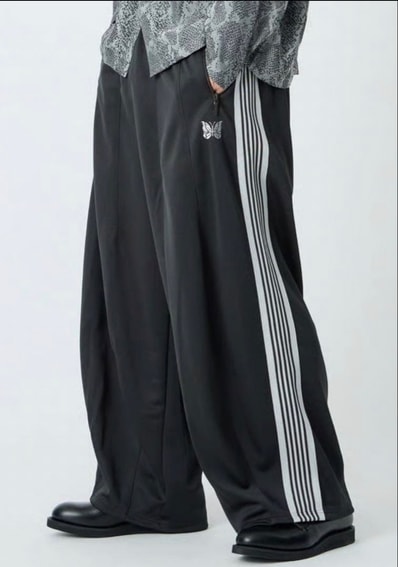 新品 needles 26ss H.D ヒザデル トラックパンツ ブラック S