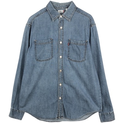 古着 90~00年代 リーバイス Levi's 長袖 デニムシャツ メンズM相当 ヴィンテージ/eaa643511