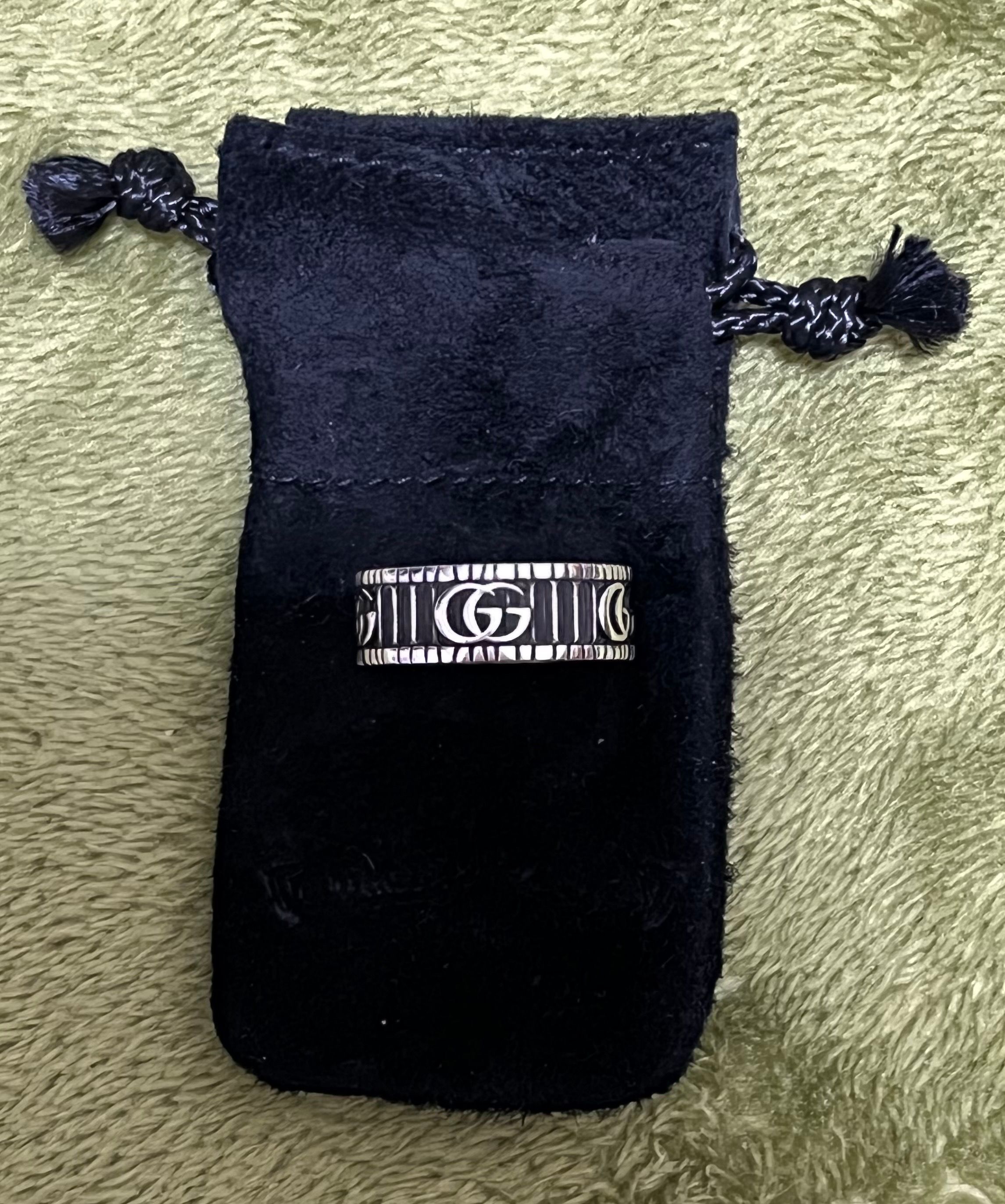 GUCCI Silver Ring With Double G