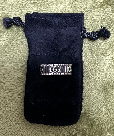 GUCCI Silver Ring With Double G