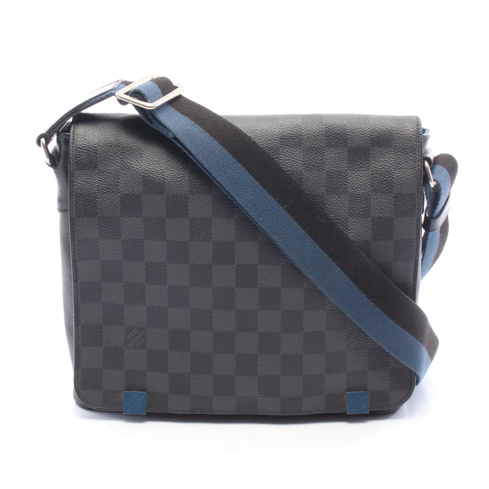 ルイ・ヴィトン LOUIS VUITTON ディストリクトPM NM ダミエグラフィット ショルダーバッグ バッグ PVCコーティングキャンバス レザー メンズ ブラック系 N42404 【中古】