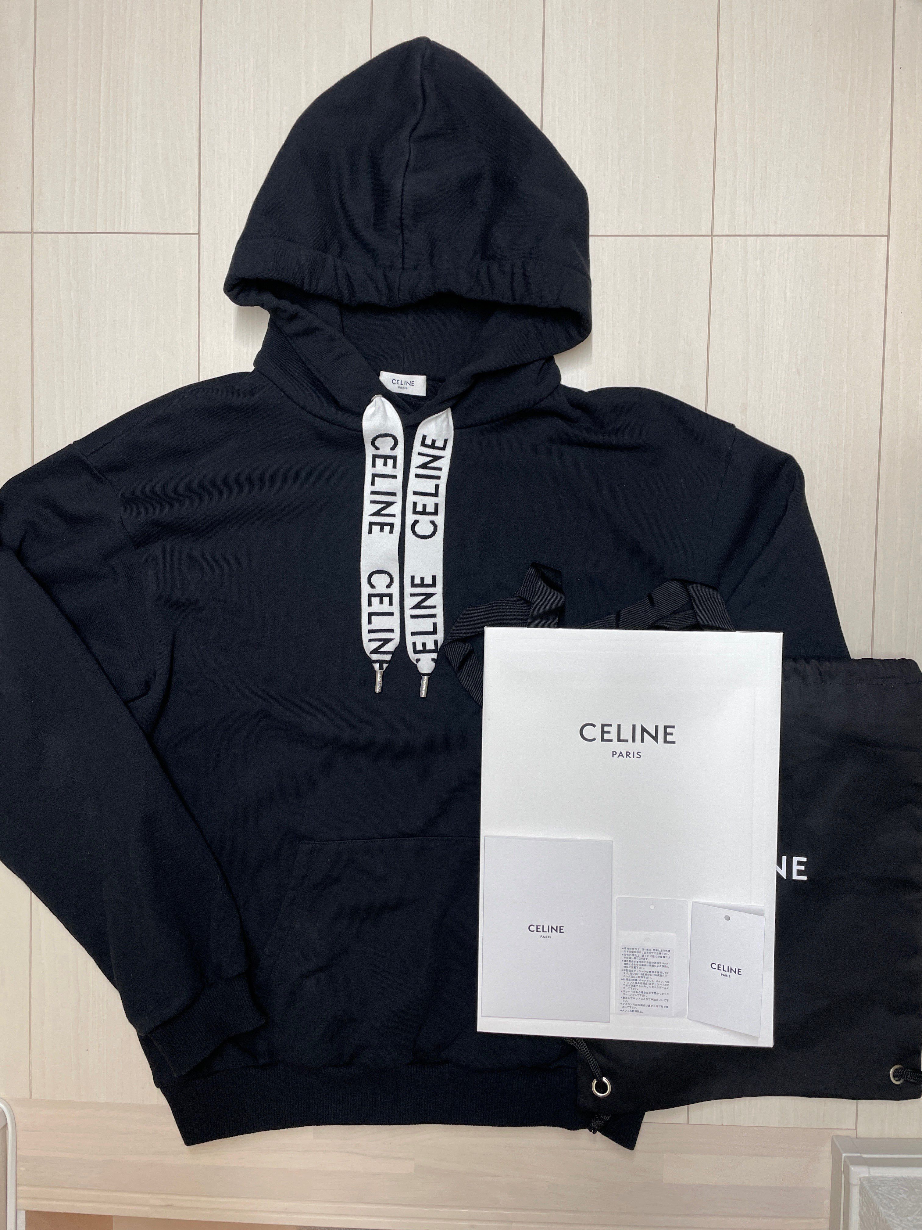 CELINE Loose Celine Sweatshirt / Cotton Fleece "Black"