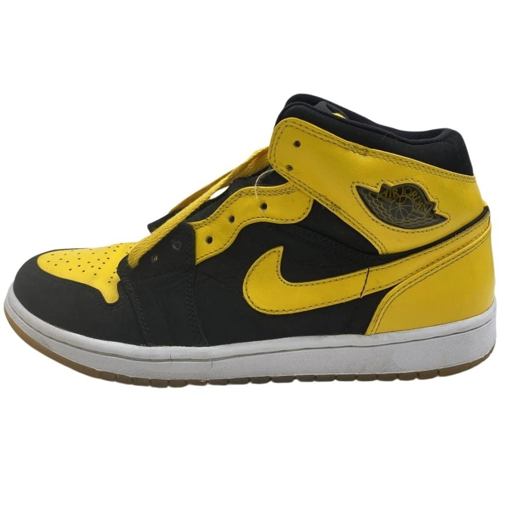 NIKE ナイキ スニーカー 136085-072 AIR JORDAN 1 BMP NEW LOVE BLACK YELLOW AJ1 エアジョーダン1 ハイカットスニーカー イエロー系 28cm【中古】