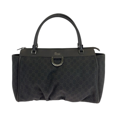 美品 GUCCI グッチ GGデニム ブラック 黒 シルバー金具 GGキャンバス トートバッグ ショルダーバッグ 503817 【中古】