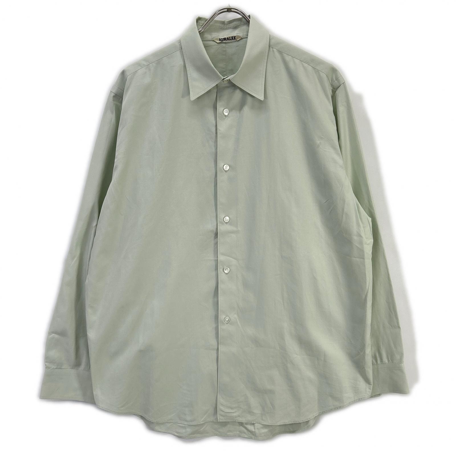 オーラリー 【美品/25年製】A25AS01TN WASHED FINX TWILL SHIRT 長袖シャツ 3