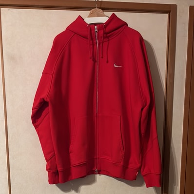 Supreme x Nike Zip Up Hooded Sweatshirt "Red"
