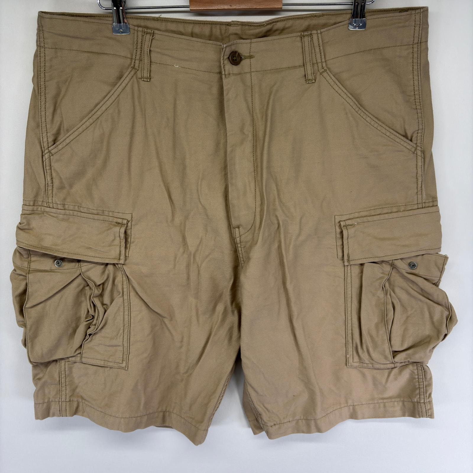 古着 リーバイス Levi's パンツ チノ カーゴ ハーフ ショートパンツ ジッパーフライ 半ズボン w38 ベージュ系 メンズ