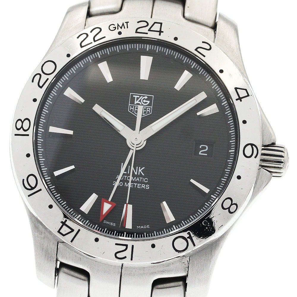タグホイヤー リンク GMT デイト WJF2116 メンズ 【中古】