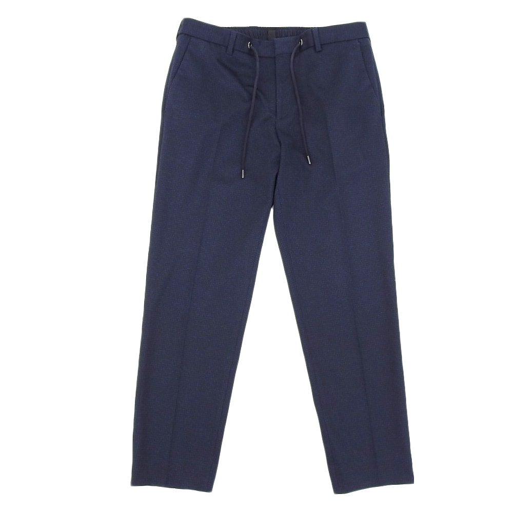 ボス Genius スリムフィット イージースラックス パンツ ボトムス メンズ ネイビー×ブラック H-Genius-J-DS-214 48