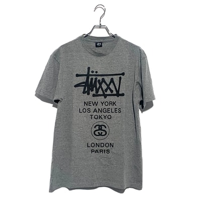 STUSSY 25 anniversary tee gray