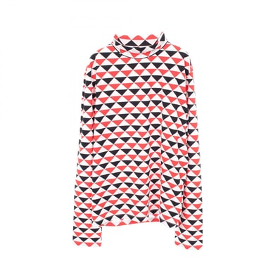 プラダ PRADA ジオメトリック ストレッチ カットソー 衣料品 トップス ナイロン メンズ ホワイト系 / ブラック系 / レッド系 UJL188 【中古】