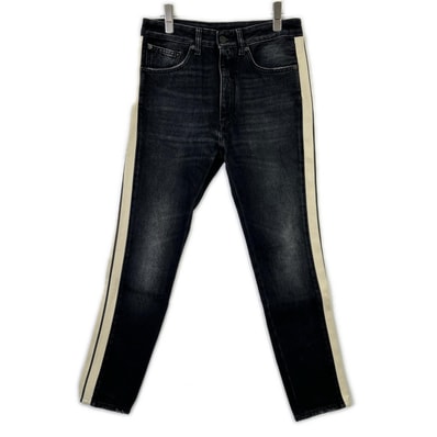 パームエンジェルス PMYA28C99DEN002 ブラック サイドライン デニムパンツ 28