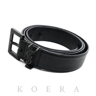 SAINT LAURENT サンローラン カサンドラ ベルト ブラック 634440BOO0U1000 メンズ【中古】