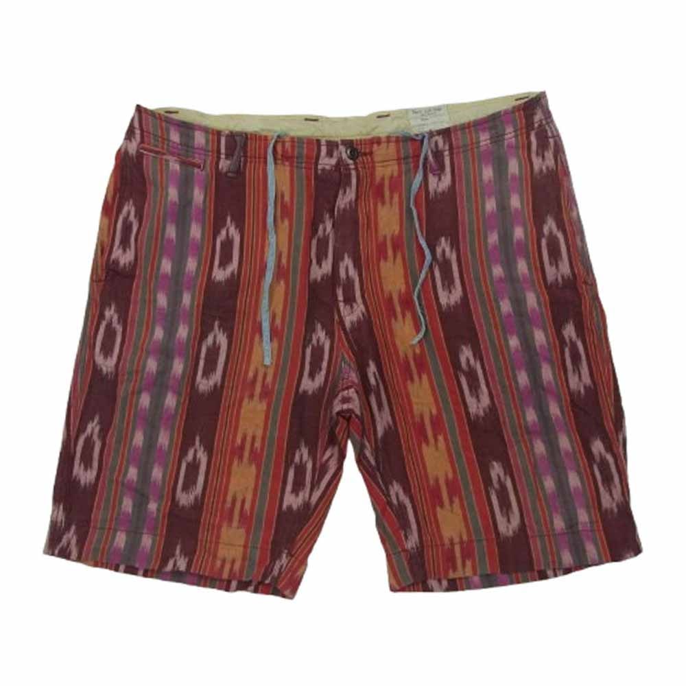 POLO RALPH LAUREN ポロ・ラルフローレン ショートパンツ Shorts Drill Khaki Unit Pattern ユニット パターン ネイティブ柄 ショーツ ハーフ ショート パンツ レッド系 パープル系 38【中古】